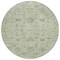Homeroots 8' Artichoke Green Beige And Gray Round Damask Washable Indoor Outdoor Area Rug 604176 - alternate 3