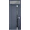 Vdomdoors Steel Door Cynex 6777 Grey Transom Window Stainless Inserts Single Modern Painted-W32xH80+16-Left I CYNEX6777EXD-GRE-W32 x H80+16-Left-hand Inswing - alternate 1