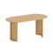 Homeroots 67" Natural Solid Wood Double Pedestal Base Oval Dining Table 721149 - alternate 1