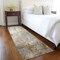 Homeroots 8' Runner Brown Abstract Washable Non Skid Indoor Outdoor Runner Rug 559569 - alternate 2