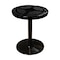 Leisure Craft 24" Round Perforated Pedestal Table, Portable, 30"H, Black 24TAB30-BLACK - alternate 1