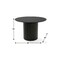 Homeroots 46" Black Solid Wood Pedestal Base Round Top Dining Table 721072 - alternate 2