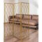 Homeroots 71" Gold Iron Folding Three Panel Screen Room Divider 379901 - alternate 2
