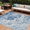 Homeroots 10' X 14' Navy Blue And Ivory Abstract Washable Indoor Outdoor Area Rug 614298 - alternate 1
