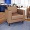 Flash Furniture HERCULES Artemis Cognac LeatherSoft Reception Chair w/2 AC Outlets/USB/USB-C Ports ZB-8921-1S-COGNAC-GG - alternate 2