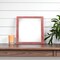 Homeroots 8" x 8" Red Solid Wood Tabletop Picture Frame 386571 - alternate 4