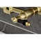 Kingston Brass Two-Handle Wall Mount Bridge Kitchen Faucet, Brushed Brass KS2447PKL - alternate 2