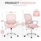 Simple Deluxe Office Chair Ergonomic Desk Chair, Executive Task Chair Support Armrest Rolling, Swivel Adjustable 3A88FNCHAR3718PNK - alternate 3