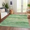 Homeroots 9' X 12' Green Striped Washable Indoor Outdoor Area Rug 608116 - alternate 2