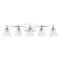 Jonathan Y Marion 36.5" 5-Light Hurricane Metal/Seeded Glass LED Vanity Light, Chrome JYL7901A - alternate 2