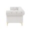 Homeroots 87" White Faux Leather Chesterfield Solid Wood Sofa 543943 - alternate 2