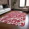 Homeroots 3' X 5' Red And White Abstract Washable Indoor Outdoor Area Rug 559319 - alternate 3