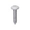 Auveco 10 x 3/4in White Painted Square Drive Pan Head Tapping Screw, 100PK 25384 - alternate 1