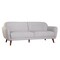 Homeroots Light Gray Fabric Finish Sofa with Solid Wood Ash Fluted Legs 374032 - alternate 2