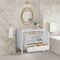 James Martin Vanities Myrrin 36" Vanity, Bright White, w/ 3 CM Siberian Silestone Top 485-V36-BW-3SFR - alternate 2