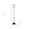 Homeroots 13in X 68in Brushed Steel Brushed Steel Stand Coat Rack 372949 - alternate 4