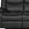 Homeroots 86" Gray Faux Leather Sofa With Black Legs 366299 - alternate 3