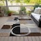 Homeroots 8' X 10' Pewter Gray And Black Geometric Washable Indoor Outdoor Area Rug 612590 - alternate 2