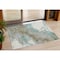 Homeroots 3' X 5' Teal Blue And Brown Abstract Washable Indoor Outdoor Area Rug 631891 - alternate 1
