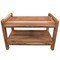 Homeroots 21" X 29" Brown Solid Wood Rectangular Shower Bench With Shelf 383363 - alternate 1