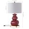Jonathan Y Vienna 25.5 in. Transitional Ceramic and Metal Gourd LED Table Lamp, Burgundy/Brass Gold JYL3049D - alternate 2