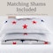 Lavish Home 3-Piece King Quilt Set Bedspread & 2 Pillow Shams with Patriotic Star Pattern Lightweight Set 66-002-PRT-SK - alternate 3