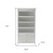 Homeroots Antiqued White Solid Wood Four Tier Bookcase with Three Drawers 523197 - alternate 1