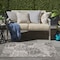 Homeroots 3' X 5' Gray Black And Ivory Nautical Indoor Outdoor Area Rug 554910 - alternate 2