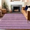 Homeroots 9' X 12' Plum And Lilac Striped Washable Indoor Outdoor Area Rug 615360 - alternate 3