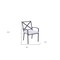 Homeroots Set of Two Dark Gray Aluminum Outdoor Stacking Dining Chairs with Light Gray Cushion, 2PK 489550 - alternate 4