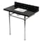 Kingston Brass 36-Inch Black Granite Console Sink with Stainless Steel Legs, 8-Inch, 3-Hole KVPK36K8SQ1ST - alternate 1