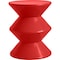 Leisuremod Aura Modern Side Table - Double Hourglass Design, ABS Plastic, Indoor/Outdoor Use AST15R - alternate 1