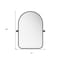 Homeroots Set of Two Black Iron Arch Tilting Framed Bathroom Vanity Mirrors, 2PK 565033 - alternate 2