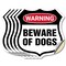 Signmission Dog Warning Shield Sign Beware Of Dogs, 4 inch X 4 inch, Vinyl Decal, 5PK SHI-D-5PACK-4-376 - alternate 1