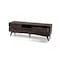 Homeroots 65in Dark Brown Acacia Solid and Manufactured Wood Enclosed Storage TV Stand 473296 - alternate 3