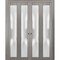 Sartodoors Sliding Closet Double Bi-fold Doors Planum 2102 Solid Core Modern Interior PLANUM2102DBF-GA-72 x 96 (4* 18x96) - alternate 1