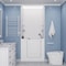 Anzzi 60 x 60 2-Piece Glue-Up Acrylic Shower Wall Set in White with 4 in. Square Tile SW-6060SQ4-WH - alternate 2