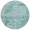 Homeroots 8' Teal Blue And Ivory Round Abstract Washable Indoor Outdoor Area Rug 602751 - alternate 1