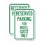 Signmission Parking Reserved for Motel Guest Only, 18'' X 24'' 2 Signs, Heavy Gauge Aluminum, 2PK A-1824-2PACK-23382 - alternate 1