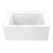 Kingston Brass 48" Acrylic Rectangular 3-Wall Alcove Tub, Left Hand Drain, Glossy White VTAM4836L22T - alternate 3