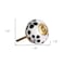 Homeroots 1.5" X 1.5" X 1.5" White Black And Yellow Knobs, 12PK 321662 - alternate 2
