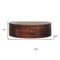 Homeroots 4" Brown Solid Wood Round One Drawer Nightstand 651765 - alternate 3