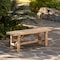Vintiquewise 46'' Wooden Bench Farmhouse Entryway Organizer Retro Rustic Accent Seat Natural Wood Armless QI004773-48 - alternate 3