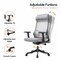 Leisuremod Dale Mesh Office Chair - Ergonomic Adjustable Desk Chair with Headrest & Armrests DO56LGR - alternate 2