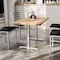 Flash Furniture Bennett 30 in x 48 in Solid Wood Indoor Tabletop in Natural with Dual 5 in x 22 in Dining Height GSF-REC3048-NAT-T0522S-GG - alternate 4