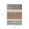 Homeroots 5' X 8' Brown Ivory And Blue Abstract Washable Indoor Outdoor Area Rug 615273 - alternate 3