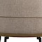 Homeroots 29" Beige Camel and Black Tufted Linen Solid and Manufactured Wood Barrel Chair 653112 - alternate 2