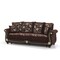 Homeroots 95" Brown Chenille Convertible Futon Sleeper Sofa And Toss Pillows With Storage 607081 - alternate 2