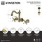 Kingston Brass Double-Handle Wall Mount Bathroom Faucet, Antique Brass KS1253ZX - alternate 2