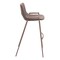 Homeroots Set of Two 30" Brown Faux Leather And Steel Low Back Bar Height Bar Chairs 555666 - alternate 3
